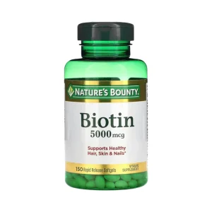 Nature's Bounty Biotin 5000 mcg - 150 Rapid Release Softgels (USA)