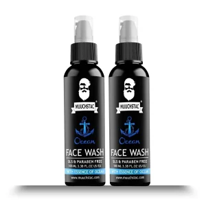 Muuchstac Men's Ocean Face Wash 2 Pcs Combo - SLS & Paraben Free