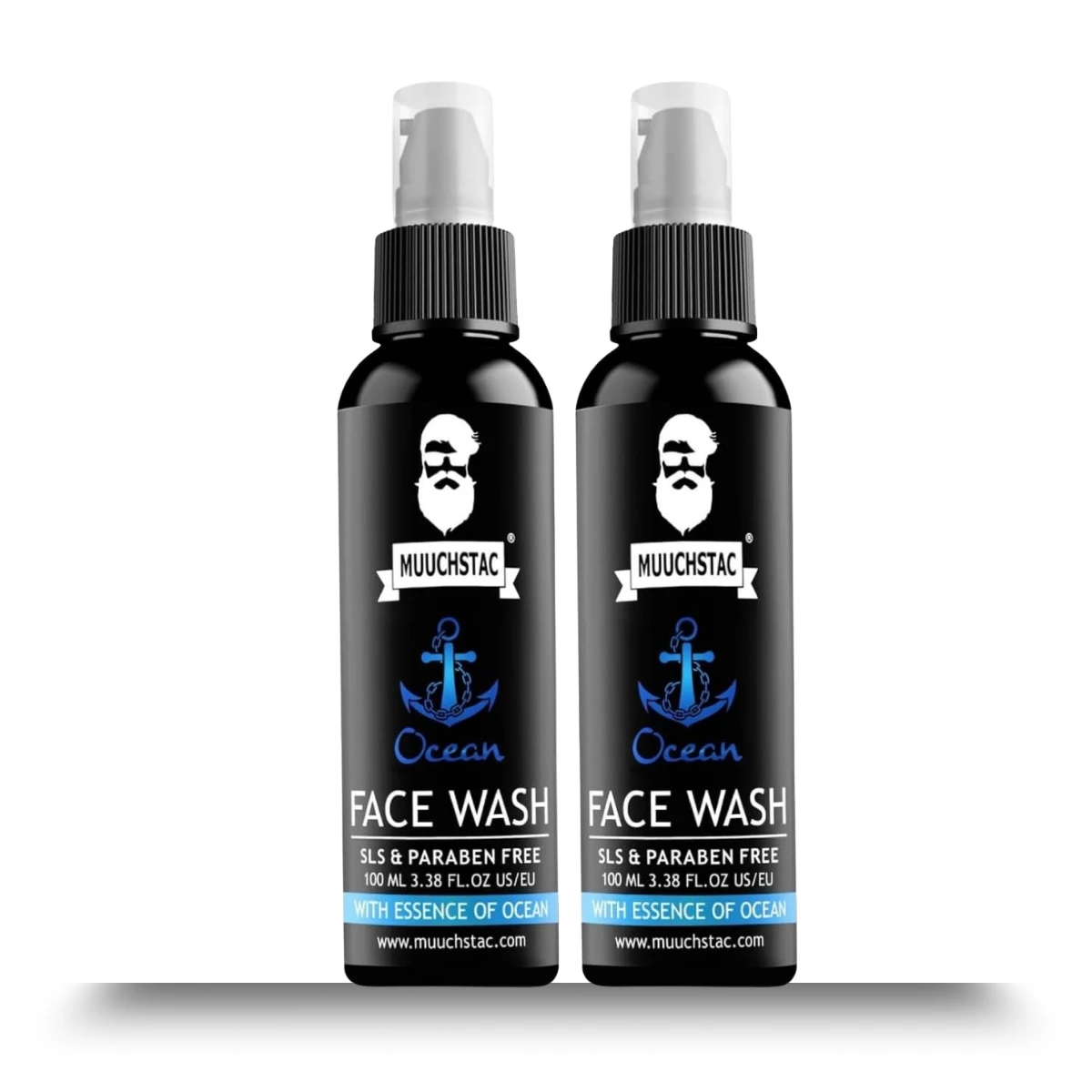 Muuchstac Men's Ocean Face Wash 2 Pcs Combo - SLS & Paraben Free