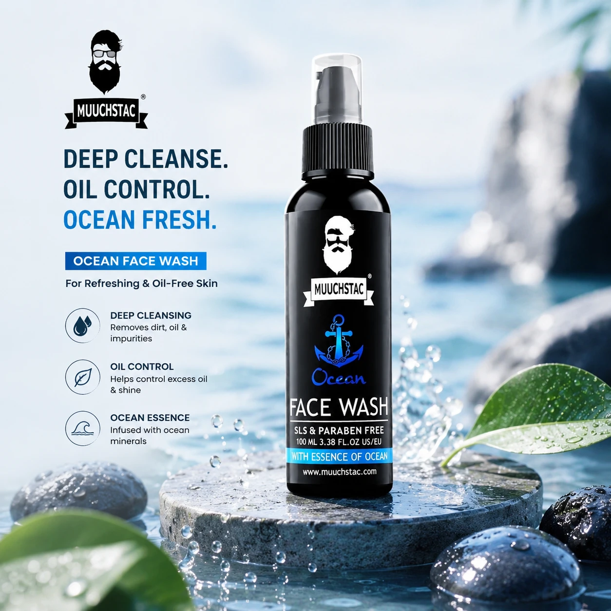 Muuchstac Face Wash for Men 100ml – Oil Control & Deep Cleansing Face Wash Price in Bangladesh - Image 4