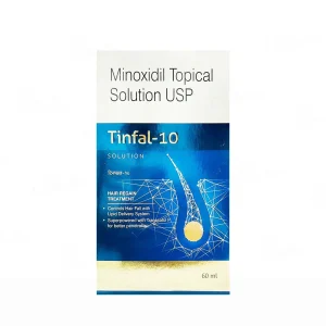 Tinfal-10 Minoxidil Topical Solution USP 10% (60ml) – Maximum Strength Hair Regain Treatment for Men