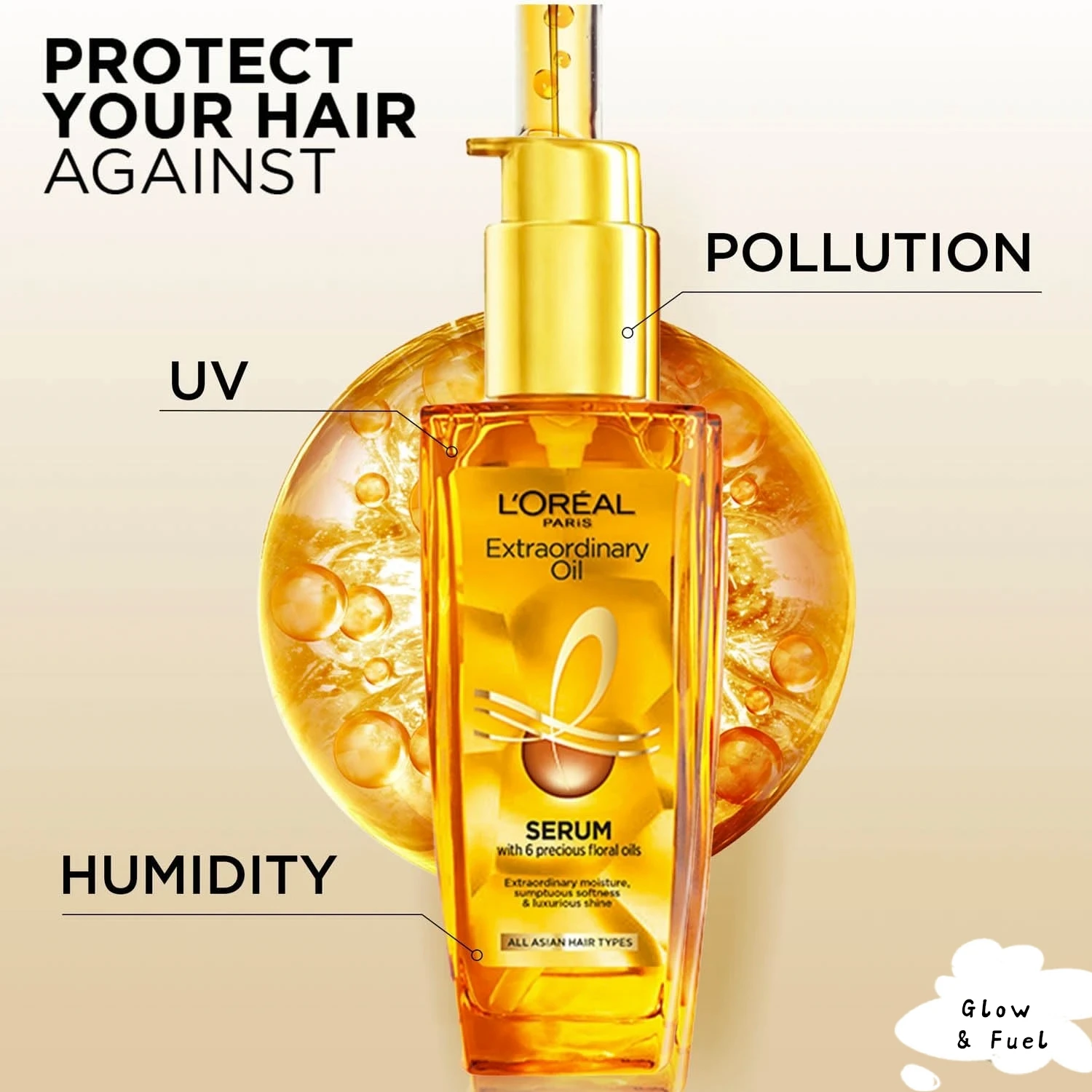 L'Oréal Extraordinary Hair Serum Price in BD – Original L'Oréal Paris Extraordinary Oil Hair Serum protects hair from UV, pollution and humidity