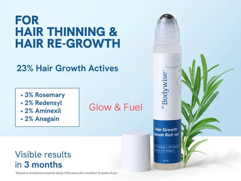 Be Bodywise Rosemary Hair Growth Serum Roll On (25ml) - Image 2