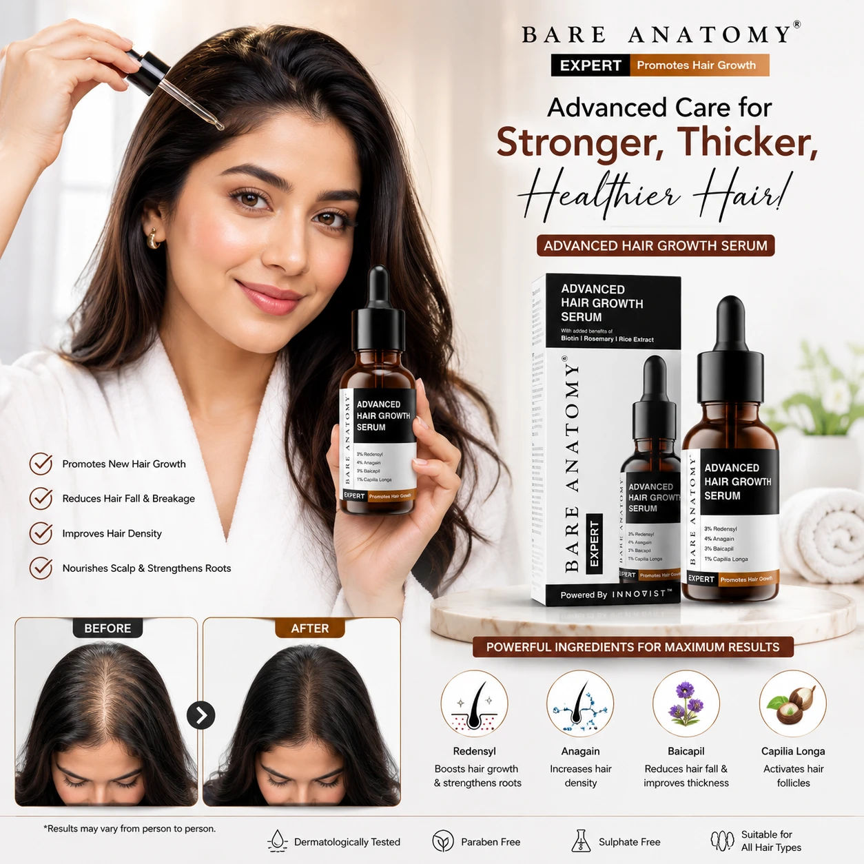 Bare Anatomy Advanced Hair Growth Serum (30ml) - Image 3