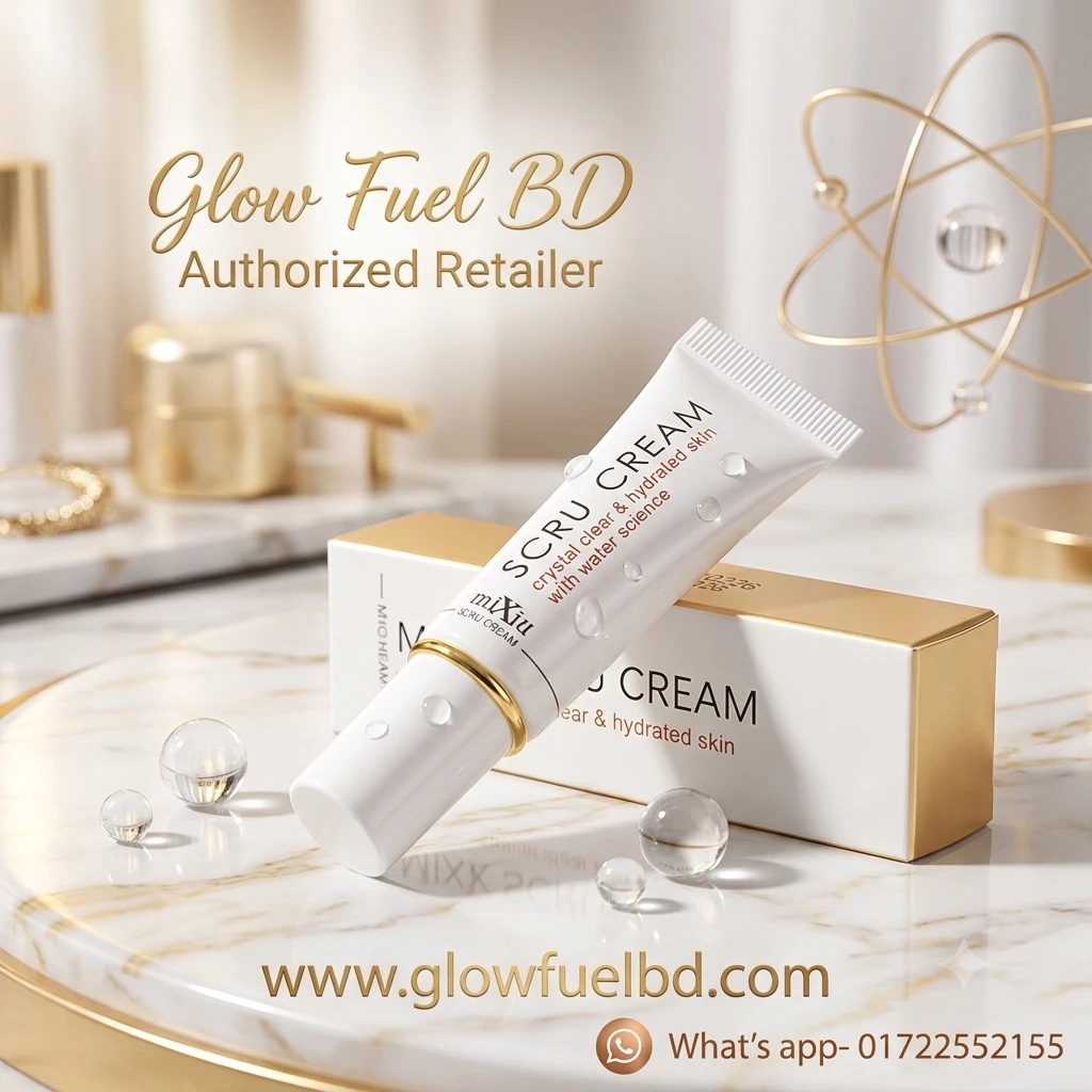 Original scru cream Mixiu Lip Scrub Cream 11.5gm lifestyle product image from GlowFuelBD Authorized Retailer
