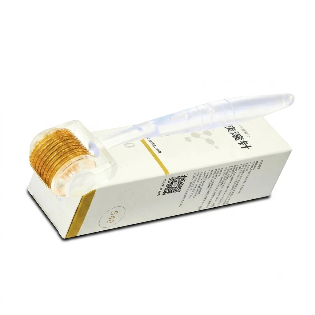 Esrun Ricco Golden Derma Roller with 540 Titanium Needles