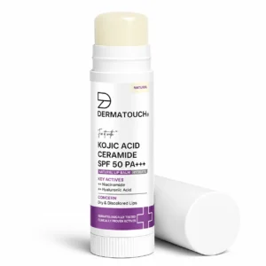 Dermatouch Kojic Acid Natural Lip Balm SPF 50 PA+++ for lip brightening and sun protection 5g