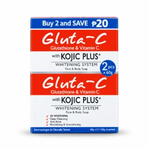 Gluta-C Kojic Plus+ Whitening System Face and Body Soap 60g (2p Combo)