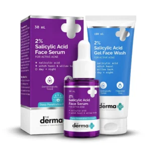 The Derma Co 2% Salicylic Acid Anti-Acne Combo (Face Wash 100ml + Face Serum 30ml)